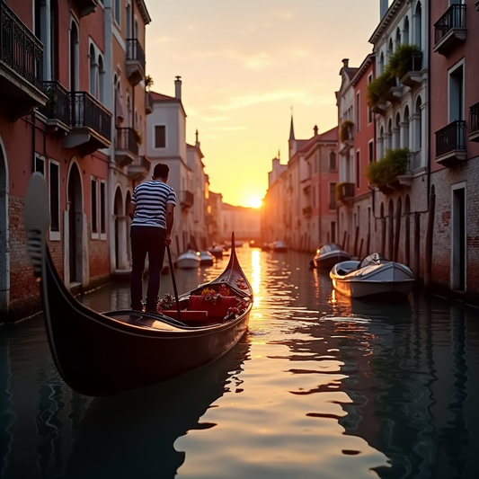 Solnedgang i Venezia